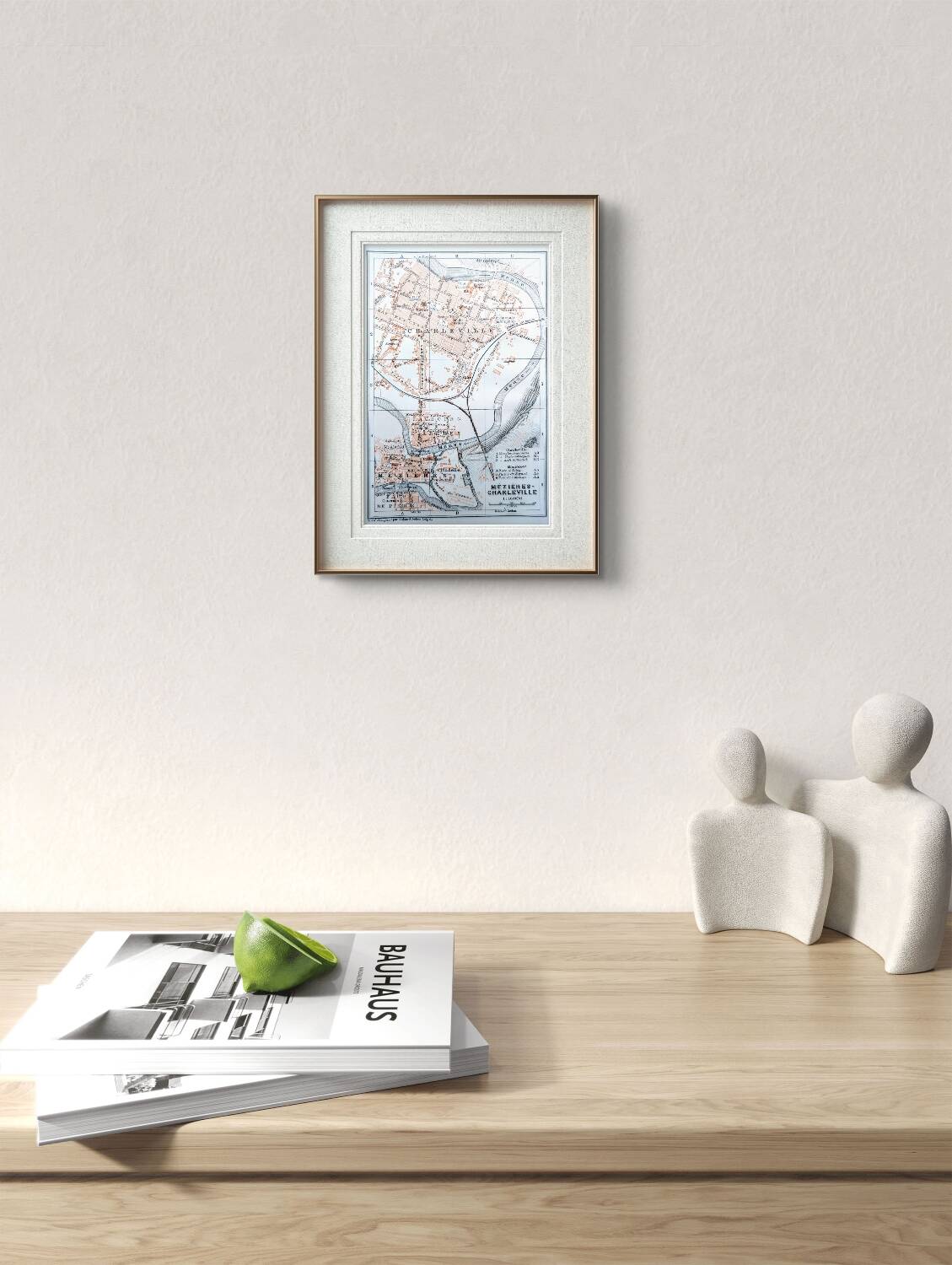 Printed in 1908, map of Charleville-Mézières