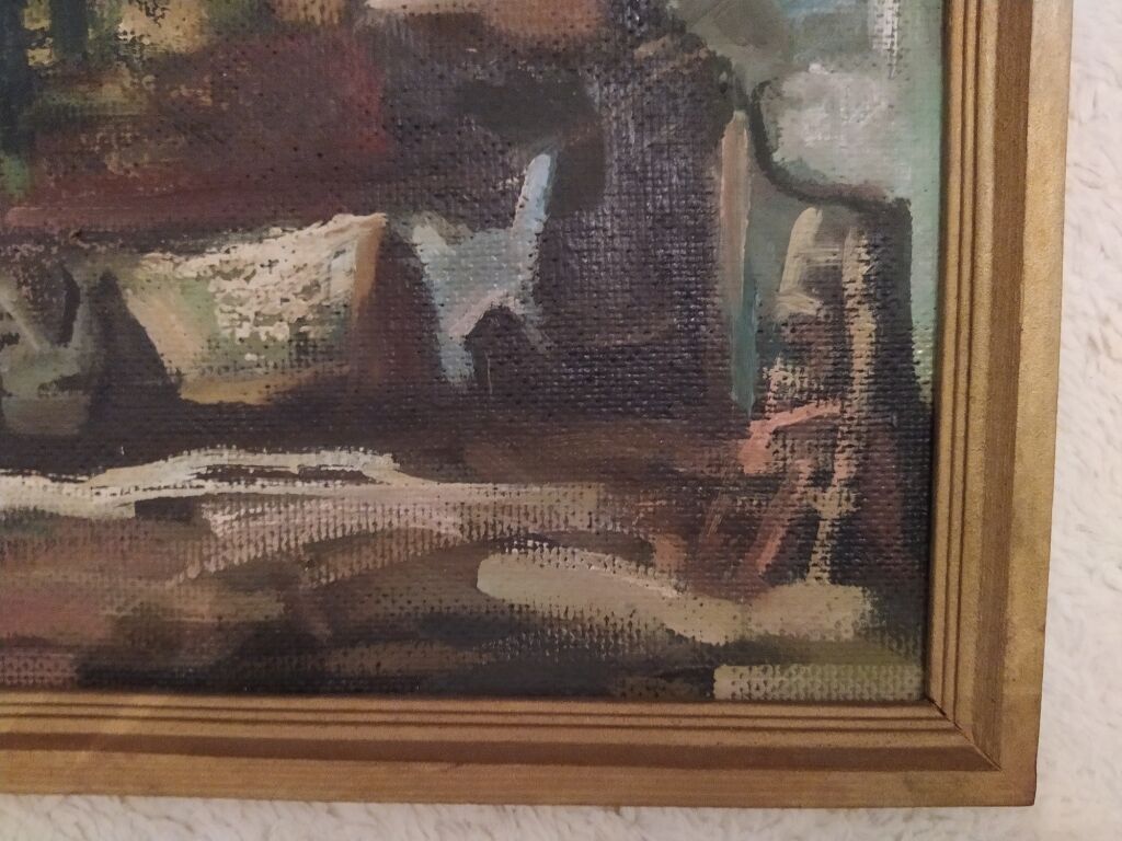 Painting landscape painting of Siauliai in Lithuania