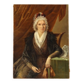 Old painting, portrait of a noble lady, oil on canvas, 19th century.