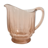 Pink glass decanter