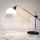 Lamp 70s chrome and opaline