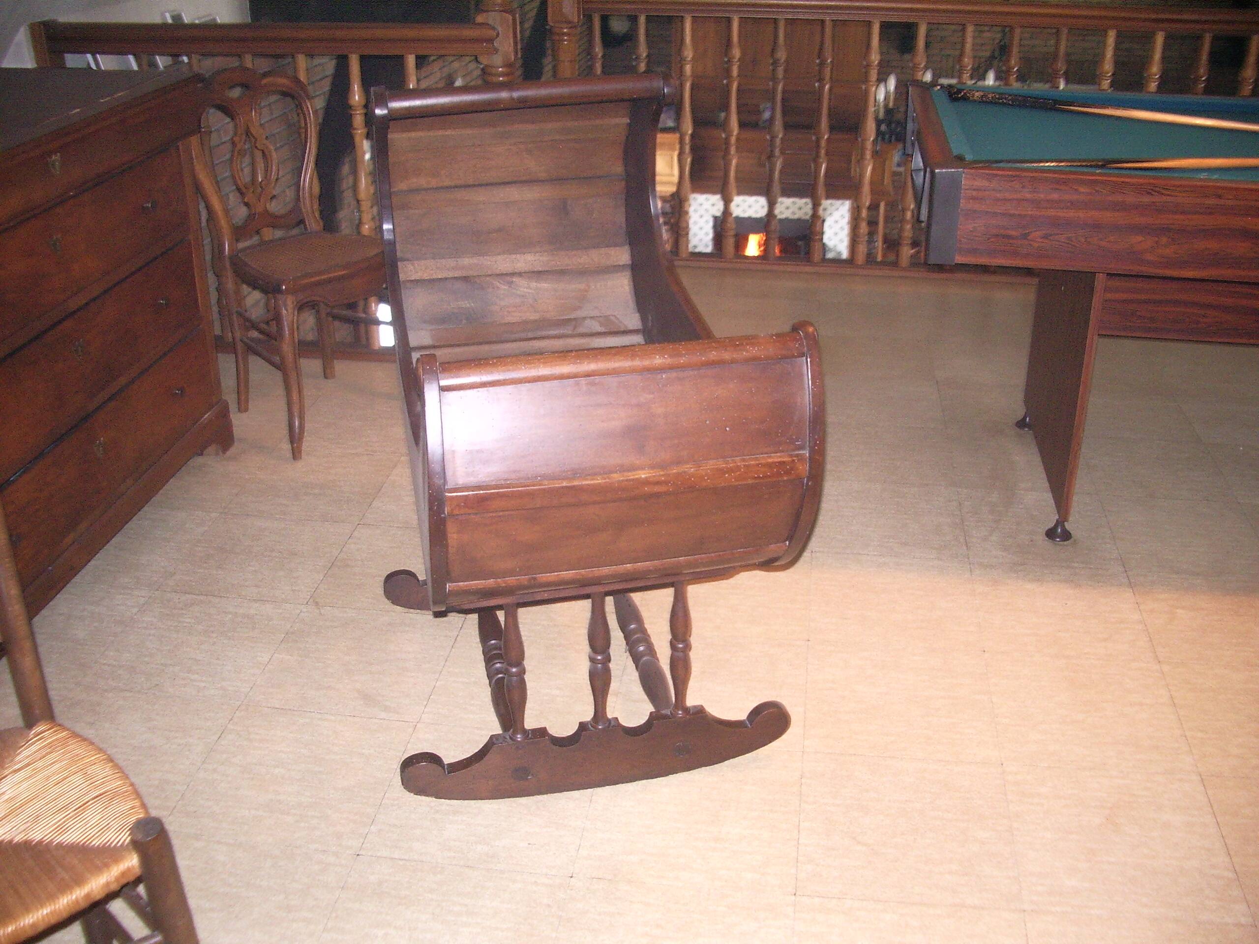 Antique wooden cradle