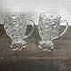 Set of 2 vintage pressed glass cups/mugs.