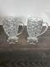 Set of 2 vintage pressed glass cups/mugs.