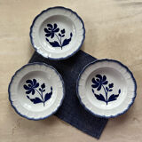 Set of 3 hollow plates Thebes Salins blue