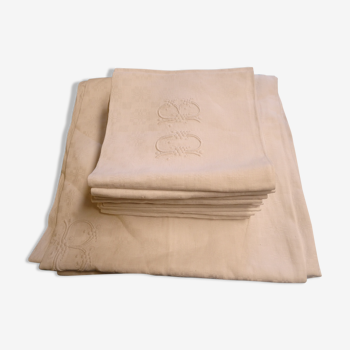 Tablecloth and its 15 linen towels