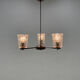 Vintage Chrome & Glass Chandelier, 1970's