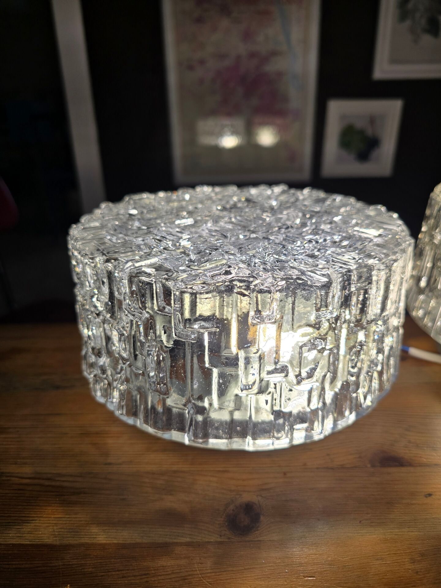 Pair of Vianne glass ceiling lights