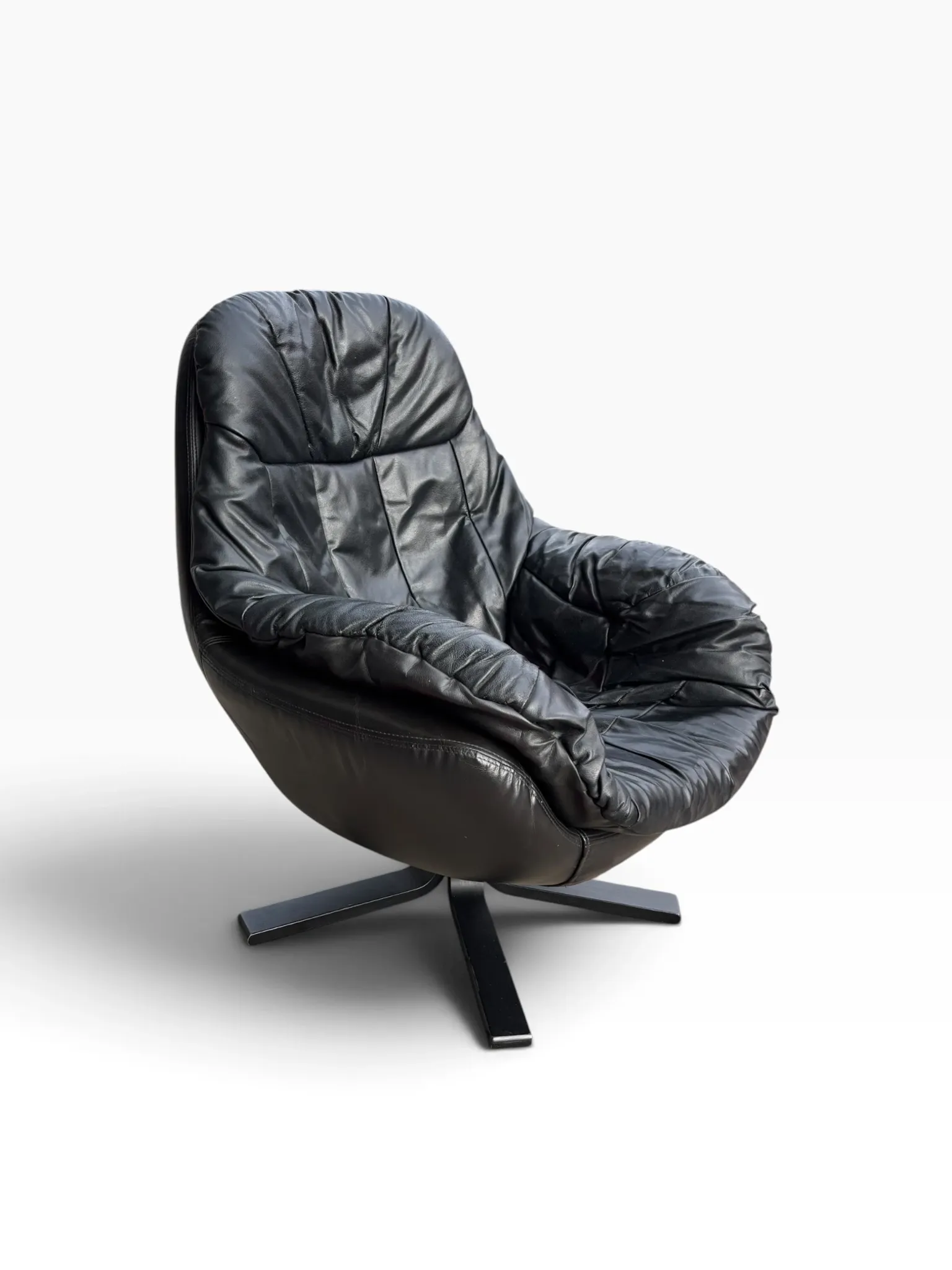 Leather swivel chair