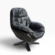 Leather swivel chair
