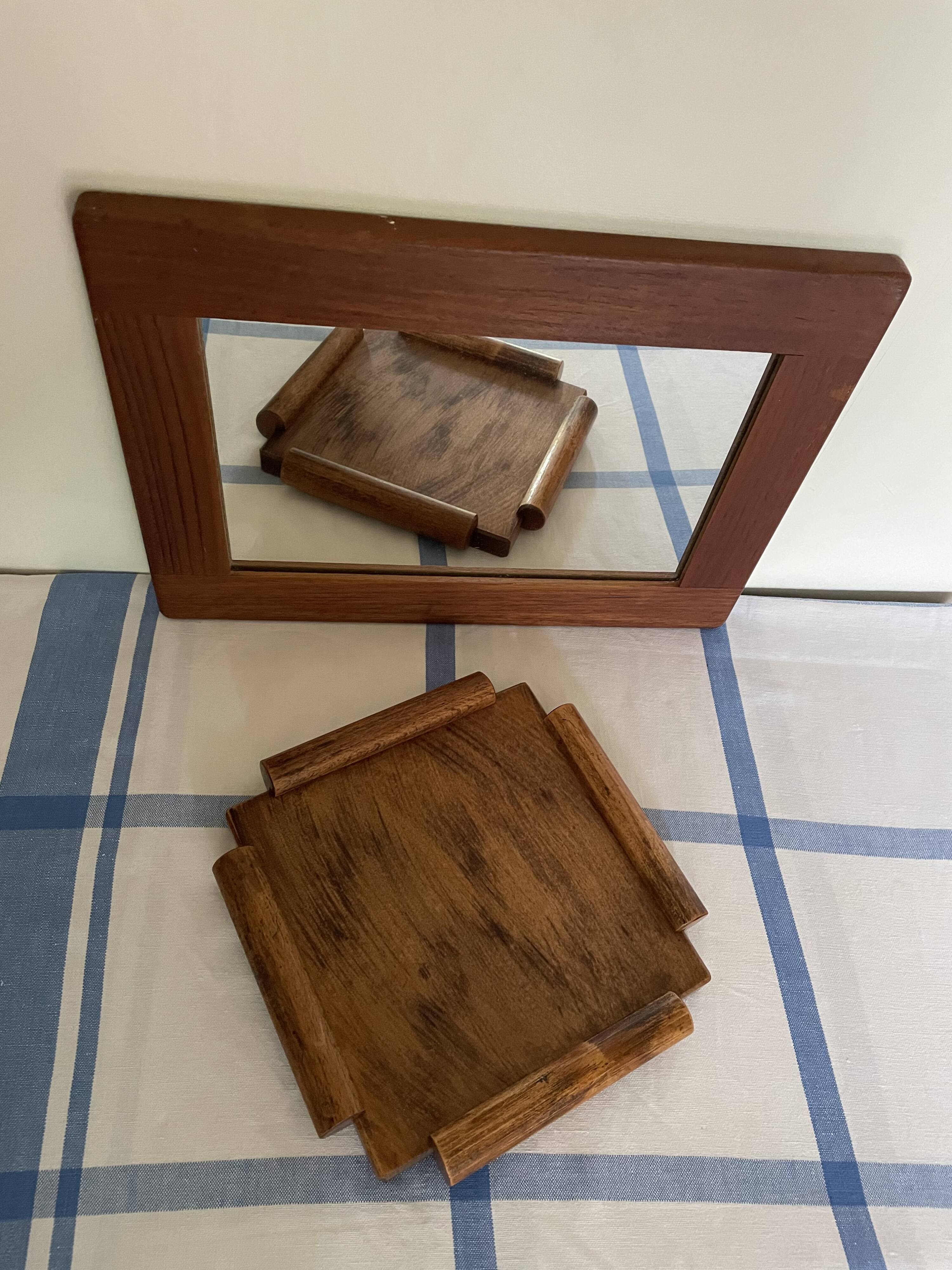 Plateau bois art déco
