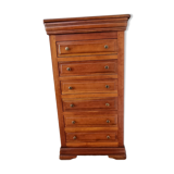 Louis philippe merisier massif style weekly chest of drawers
