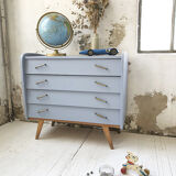 Commode vintage bleue