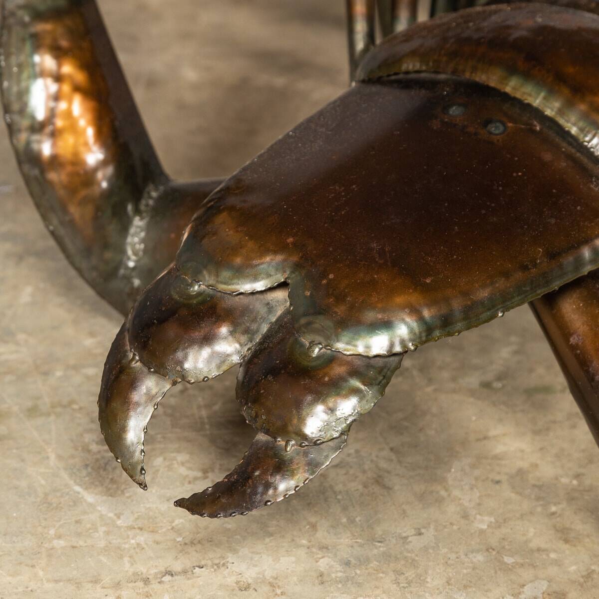Unusual metal scorpion shaped coffee table c.1970