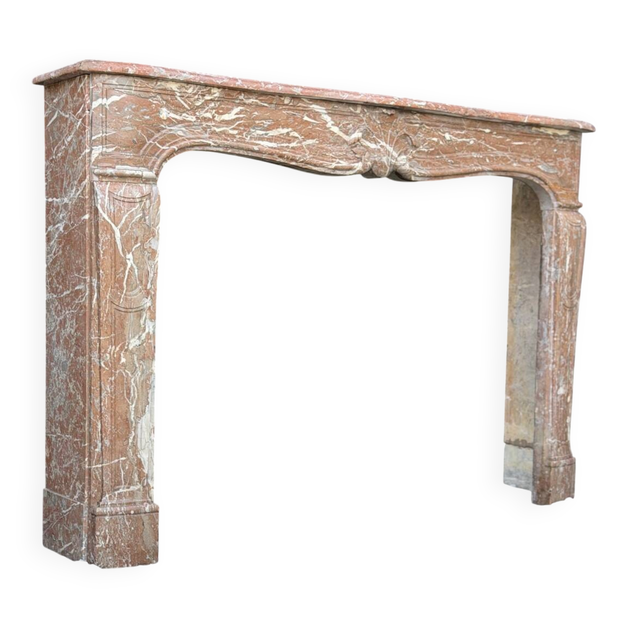 Louis XV fireplace in Rance marble from the 18th century
