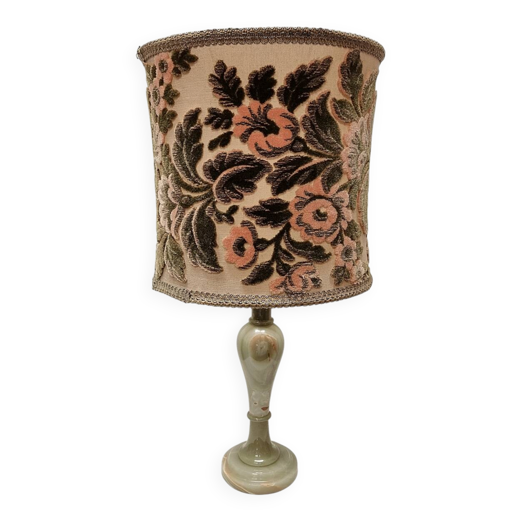 Vintage Table Lamp With Onyx Base, 1960s