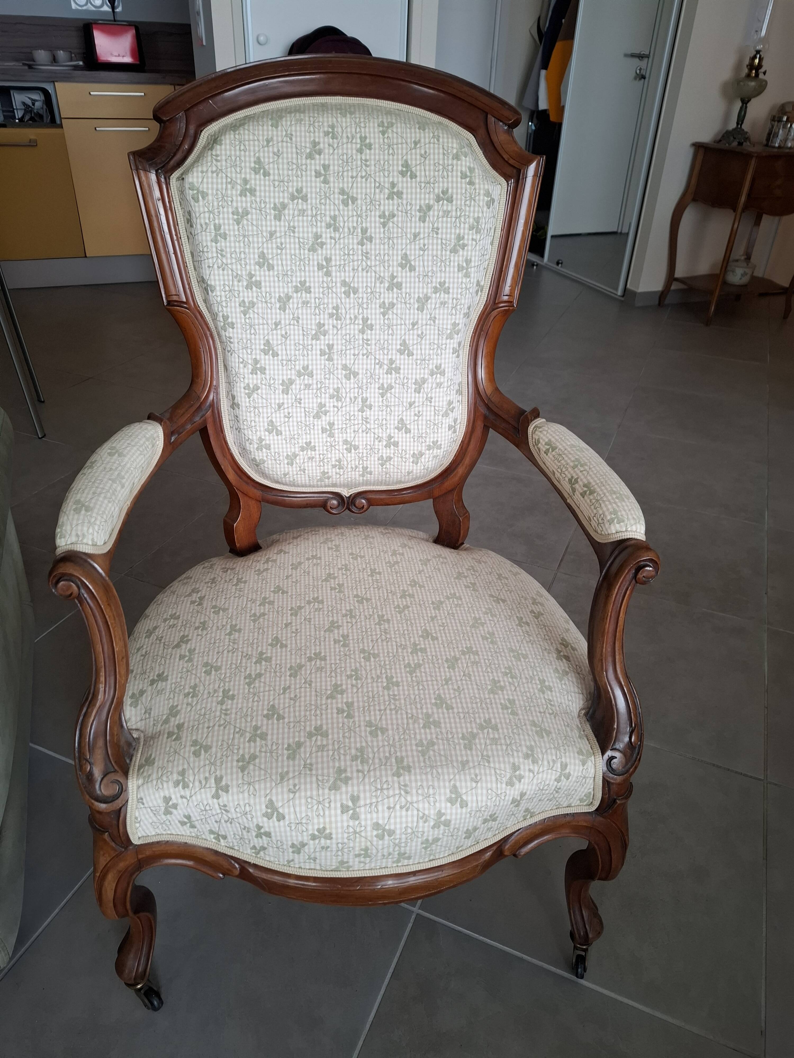 Napoleon III Mahogany Armchair