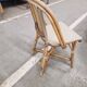 Set of two gray bistro chairs