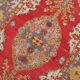 Tapis 4x7 pour Chambre à Coucher Tapis Vintage Antique Oriental Rouge, 122x214Cm