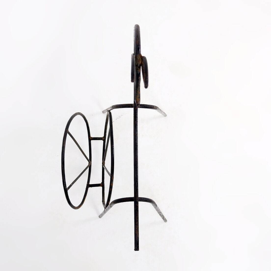 Black lacquered metal Bambi Magazine Rack holder 1960s