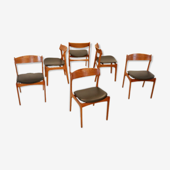 Set of 6 dining chairs Erik Buch for OD Mobler 'Hadsund