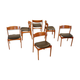 Set of 6 dining chairs Erik Buch for OD Mobler 'Hadsund