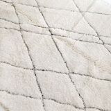 Moroccan Berber carpet blessed ouarain ecru with black diamonds engraved 284x198cm
