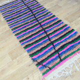 Tapis berbère coloré couloir 216 x 88 cm