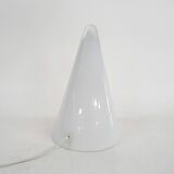 Milk glass pyramid table lamp "Teepee" by SCE France