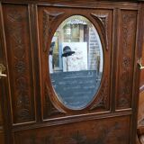 Old oak cloakroom or coat rack