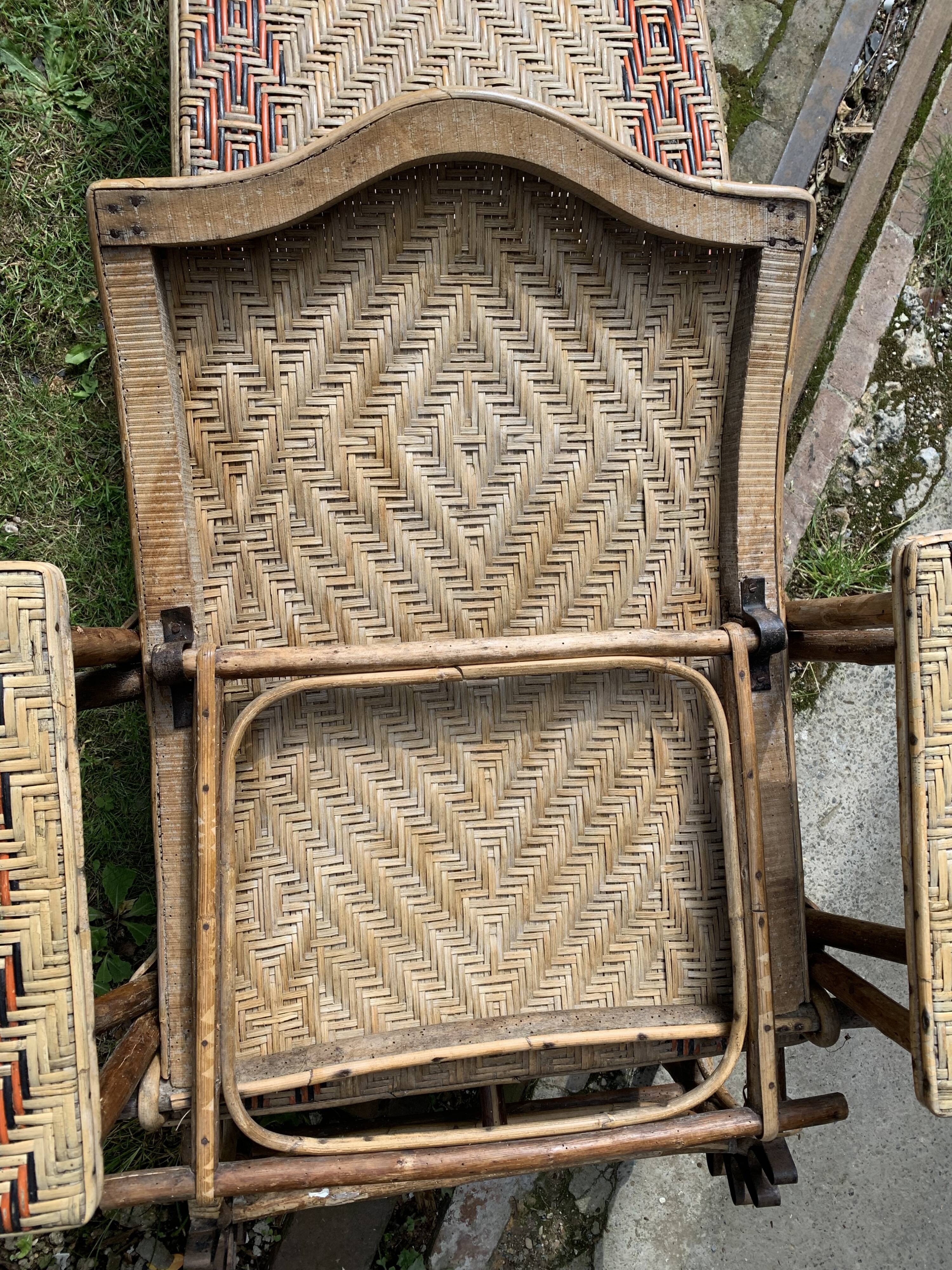 Chilean commoner wicker lounge chair