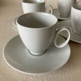 Tasses et Sous-tasses Guy Degrenne modèle Modulo blanc