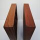 Two wall shelves with vintage solid wood compartments 80s