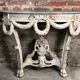 Louis XVI style console in carved wood beige patinated above gray marble