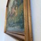 Vintage original large landscape oil painting, signed countryside art