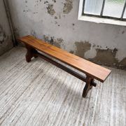 Paire de bancs noyer 1900