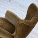 1960s, Danish highback relax armchair, green furniture velour.