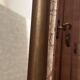 Antique gilded wooden mirror called gendarme hat h 64 / l 43.5 cm