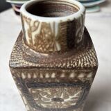 Scandinavian stoneware vase decorated with birds and flowers – Nils Thorsson for Royal