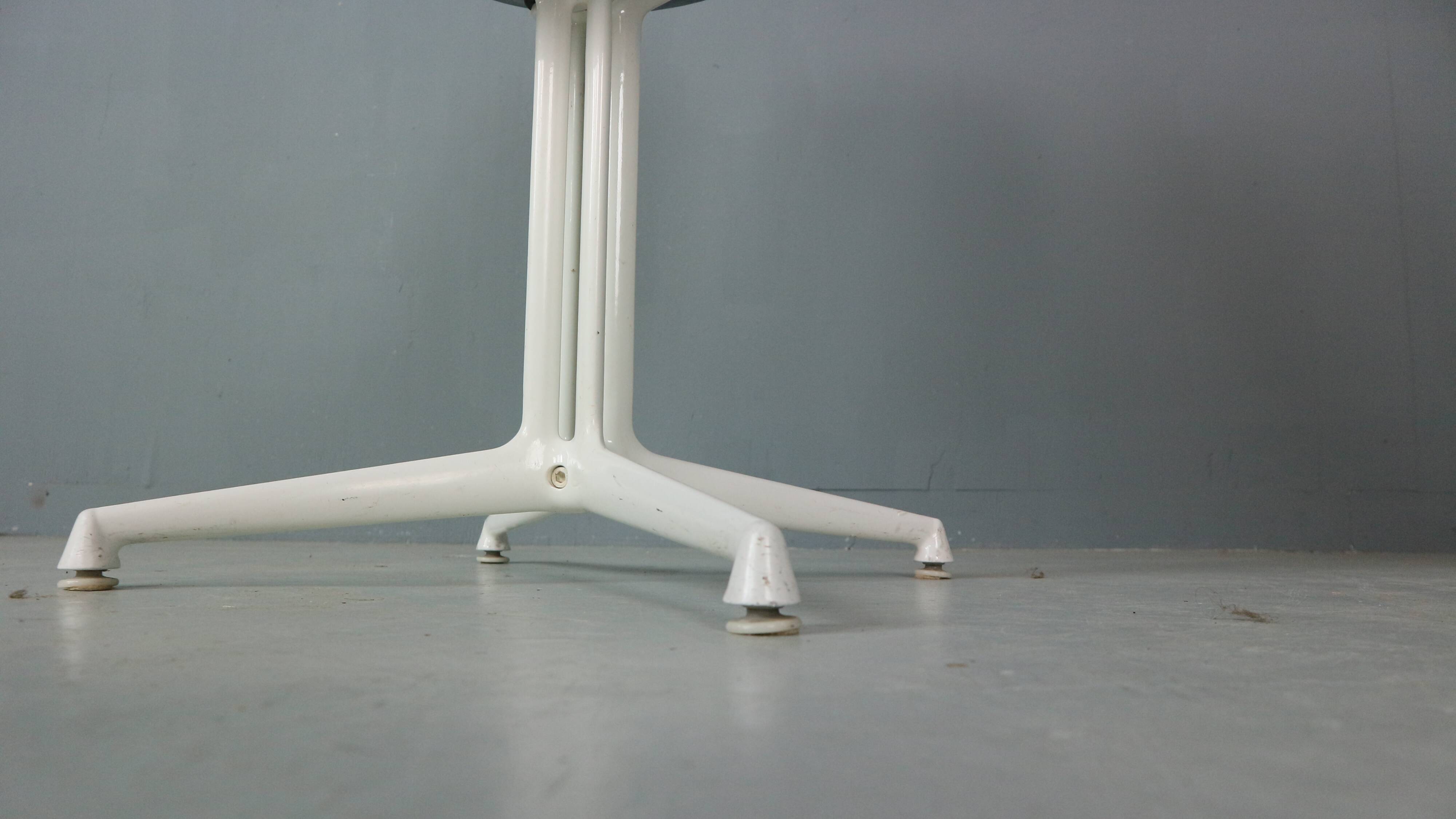 Charles & Ray Eames "La Fonda" Blue Fiberglass Chairs Herman Miller