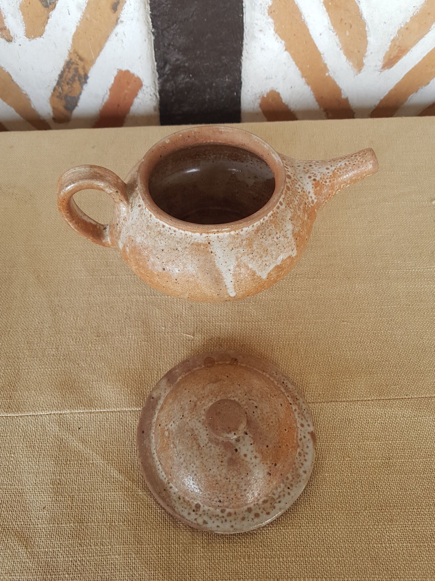 Vintage stoneware teapot 1970