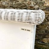 80s rattan chest of drawers