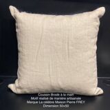 Coussin Pierre Frey Brodé à la main