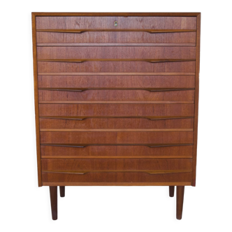 Danish Teak 6-drawer Chest Of Drawers By J.G. Møbler, Aars.