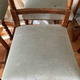 Six turned wooden chairs