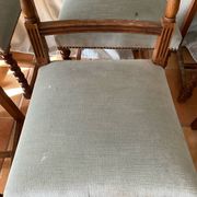 Six turned wooden chairs