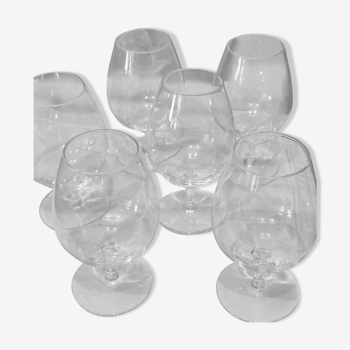 Bayel 6 crystal cognac glasses, stamped