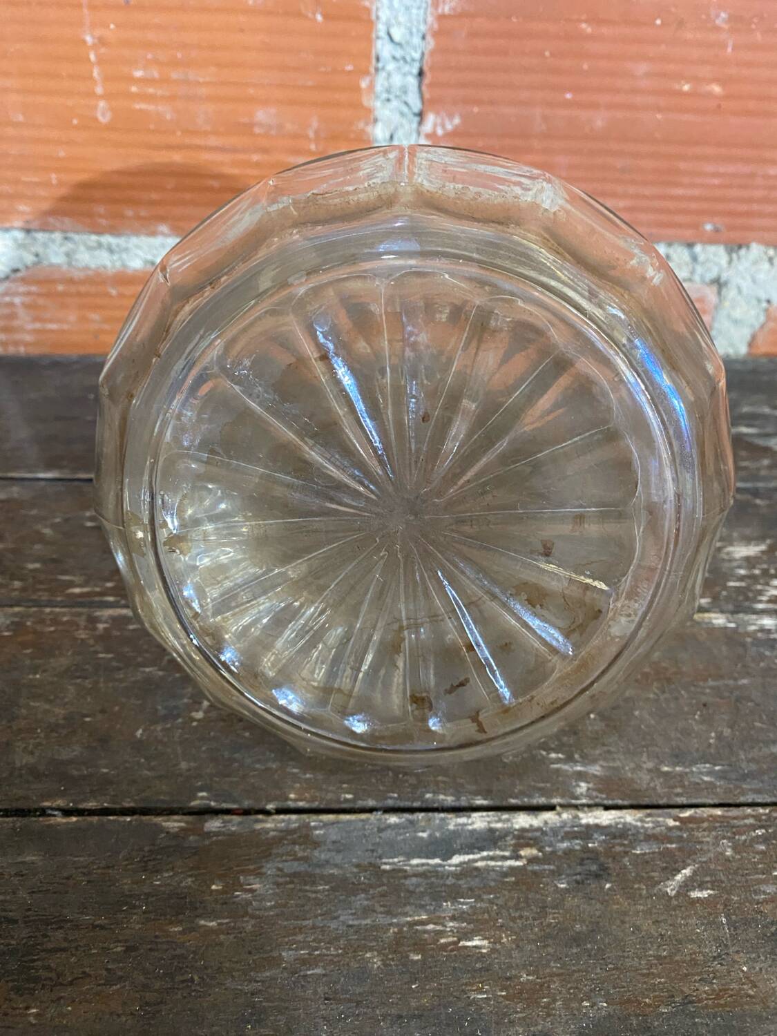 Pair of Vintage Moulded Glass Wine Decanters