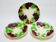 3 old plates in slip decoration strawberries and grapes