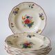 Set of 7 Digoin Sarreguemines soup plates, Agreste model, 1950
